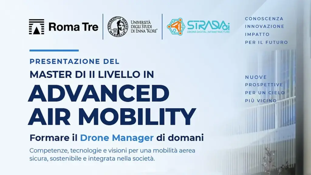 Le nuove professioni della mobilità aerea avanzata: Aerovision partner del Master AAM di Roma Tre