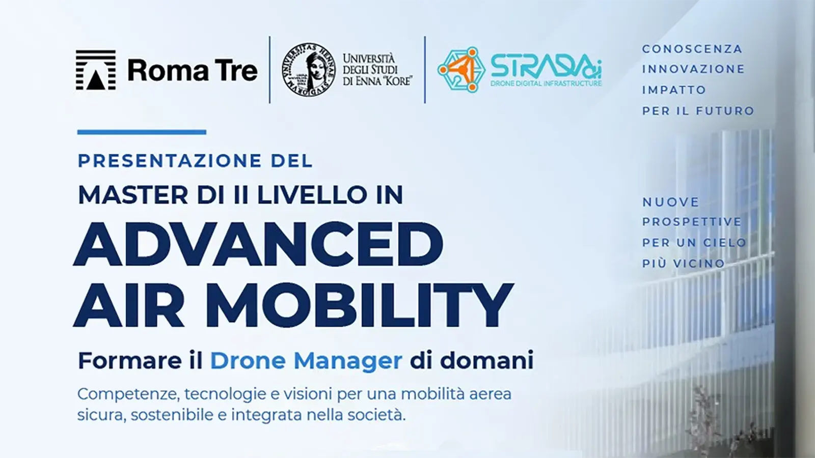 Le nuove professioni della mobilità aerea avanzata: Aerovision partner del Master AAM di Roma Tre